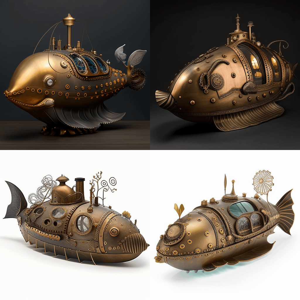 AI generated: Explore the depths of imagination as you recreate the legendary submarine, Nautilus, from Jules Vern...