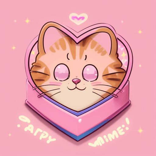 AI generated: a vibrant, heart-shaped card,  ((sturdy yet lightweight paper with a glossy finish)), adorned with p...