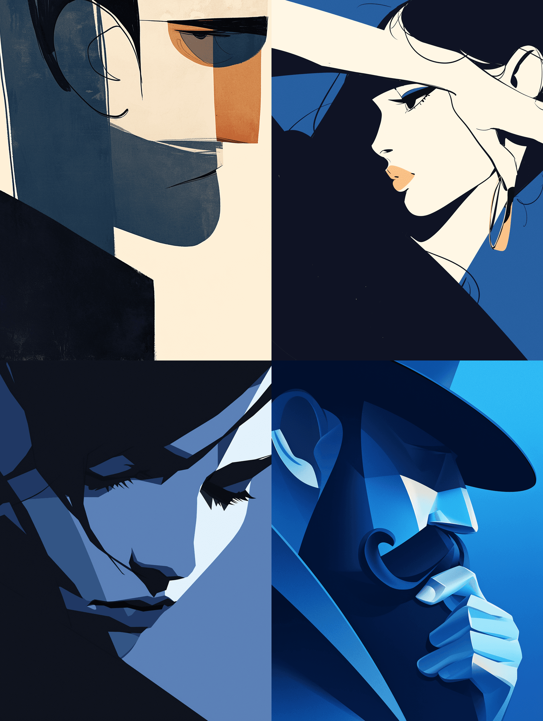 AI generated: vector character illustration, in the style of minimalist detail, forms, rick owens, matt bors, clos...