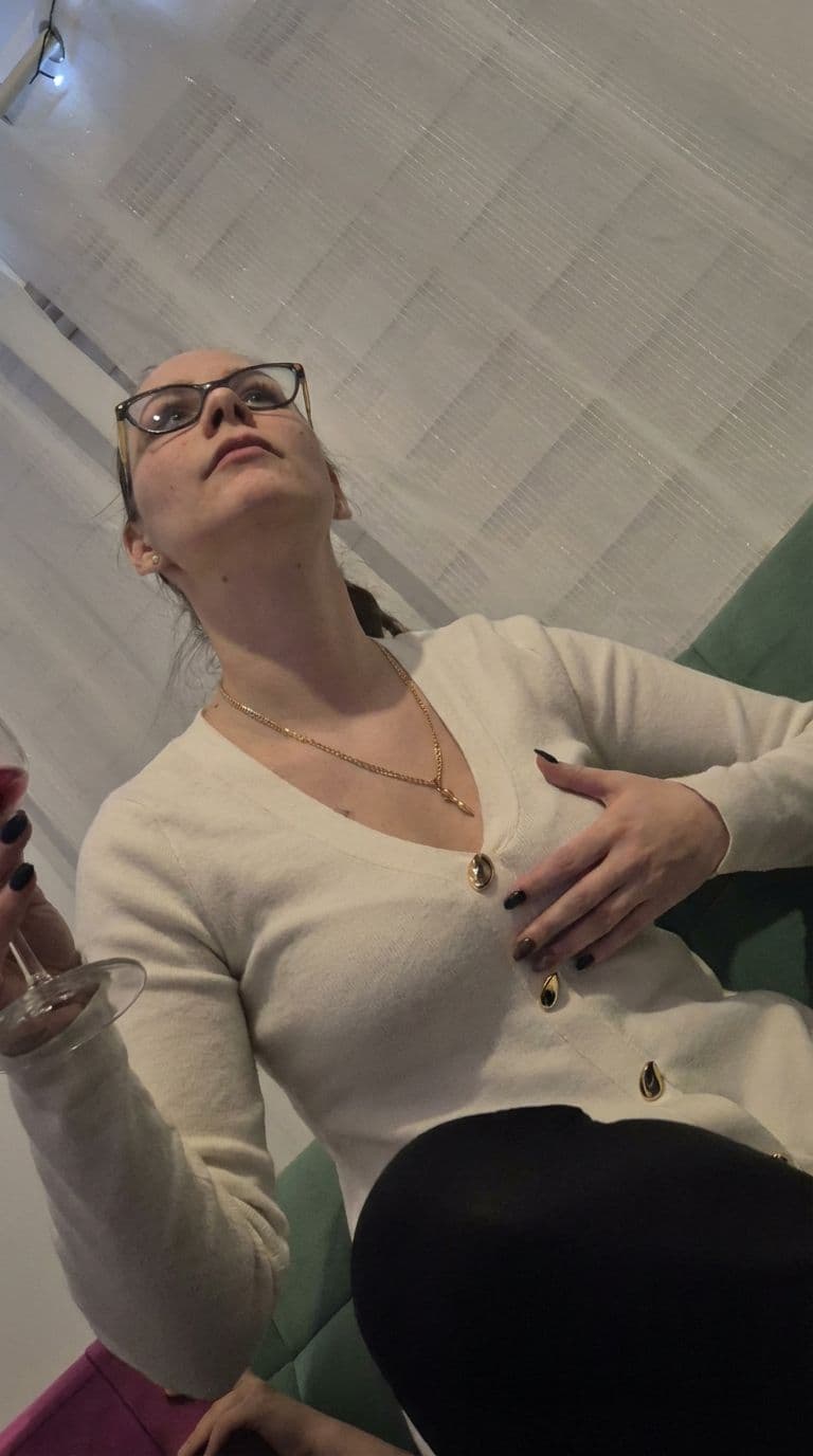 AI generated: She touching her breasts 