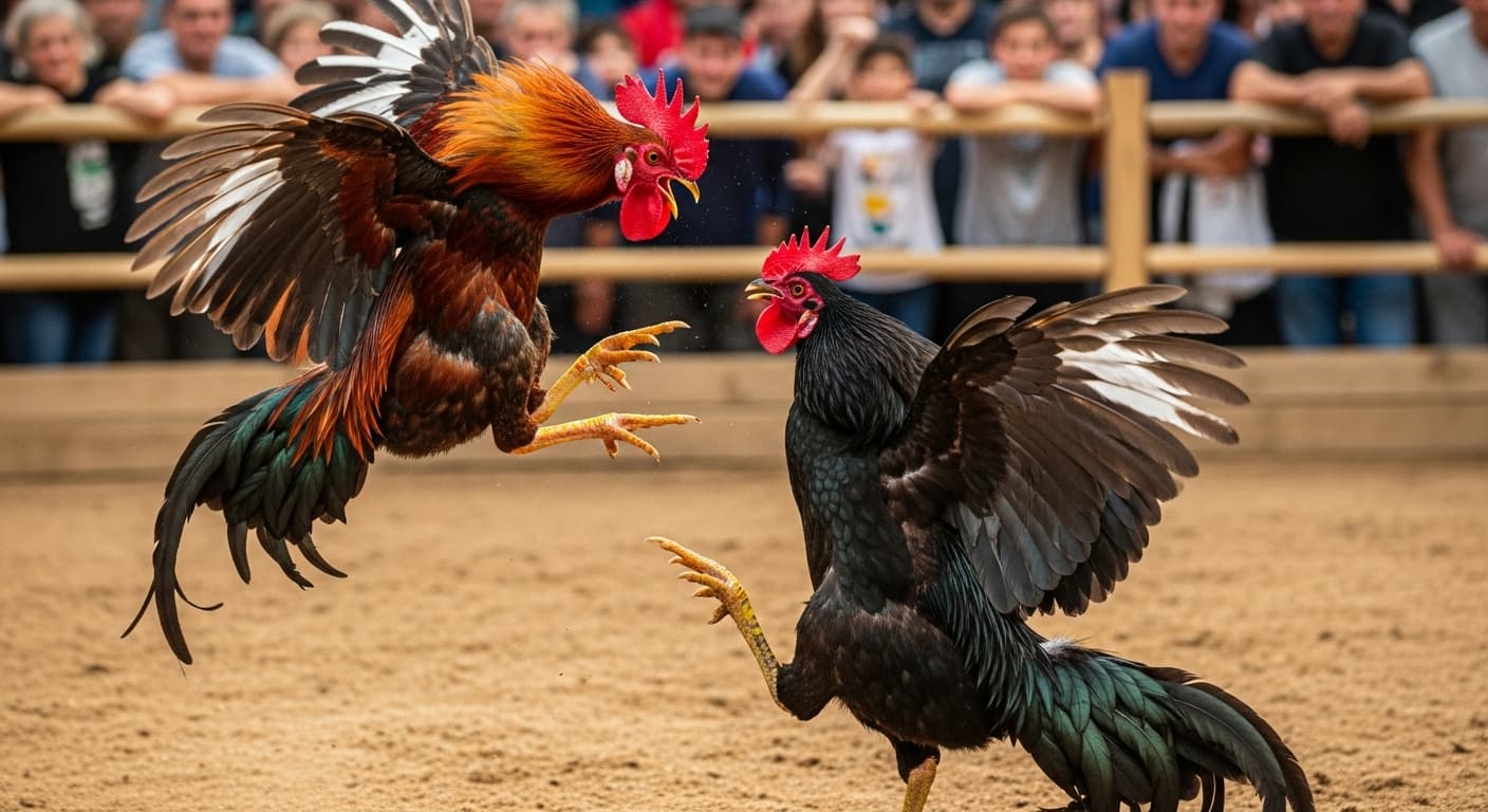 AI generated: combat de coq