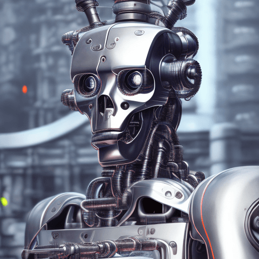 AI generated:  portrait of Scottish robot Terminator, cyborg, evil, in dynamics, highly detailed, packed with hidd...