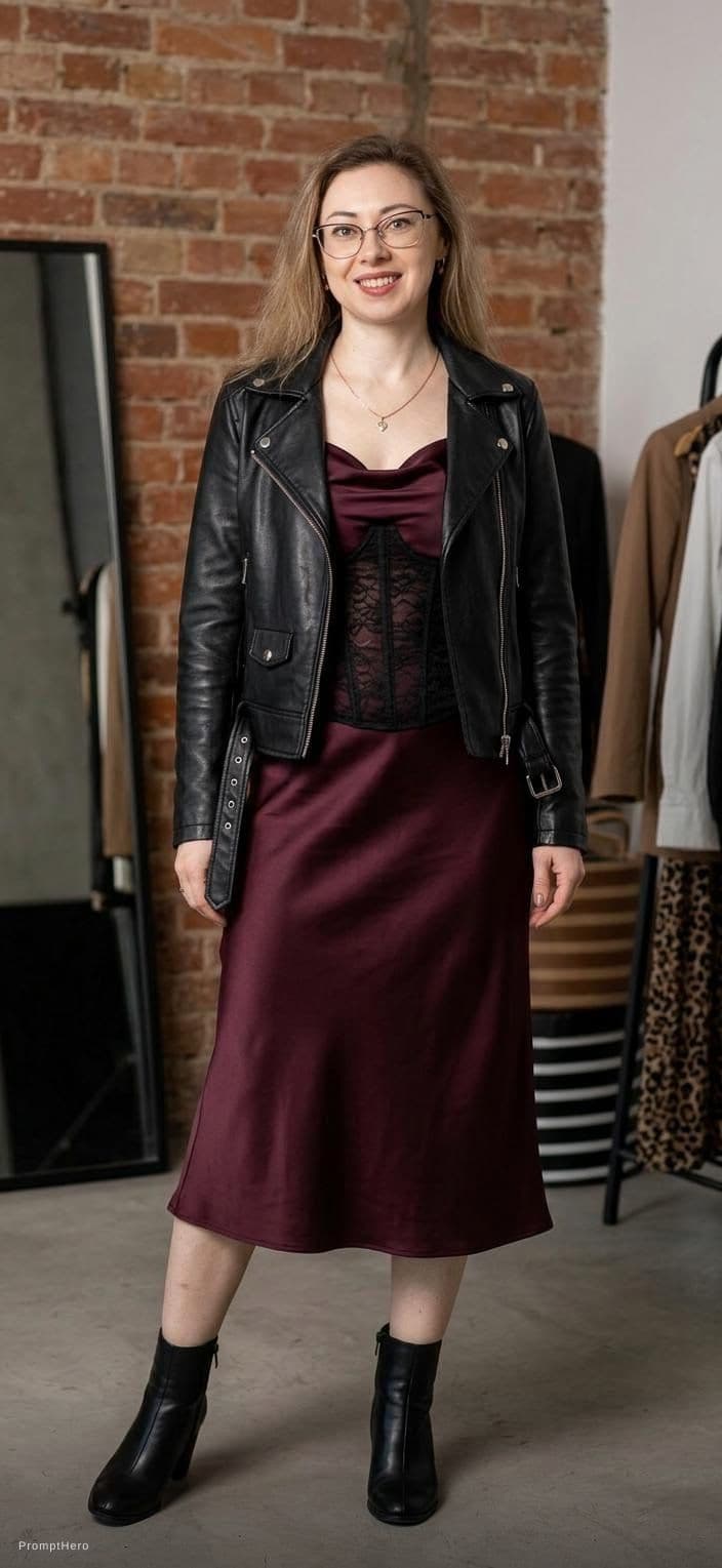 AI generated: You are a stylist, help me transform. Make a realistic girl 161 cm tall, 50 kg in weight in several ...
