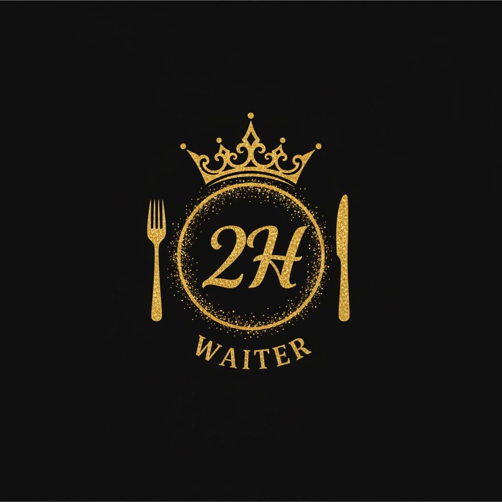 AI generated: Elegant and sophisticated logo design features a black background with gold elements. In the center,...