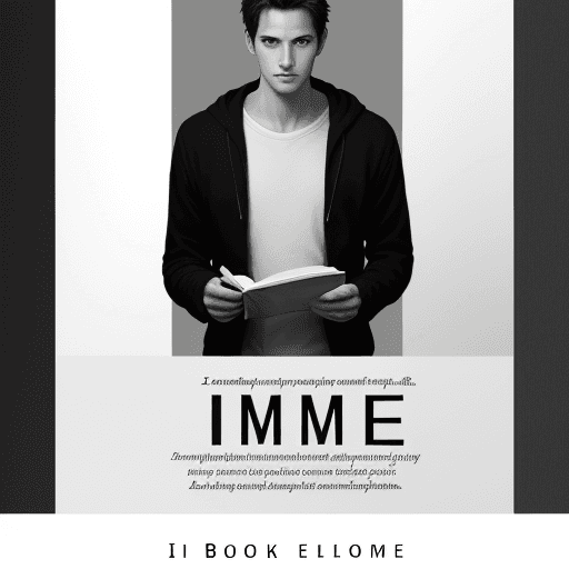 AI generated: book cover design, plain, written "I M ME", 2K, 4K