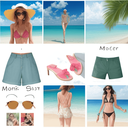 AI generated: Mood board for summer
