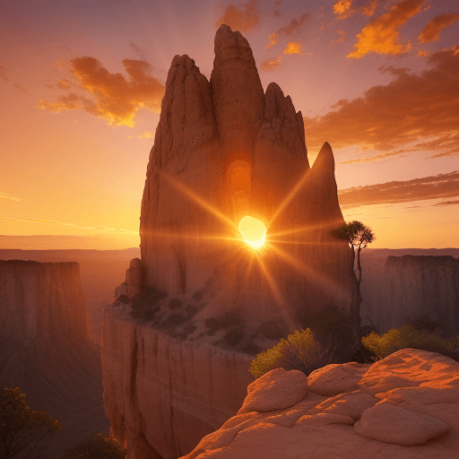 AI generated: Title: Levantando el Tabernáculo de Dios

Background: A breathtaking sunset background with warm, go...
