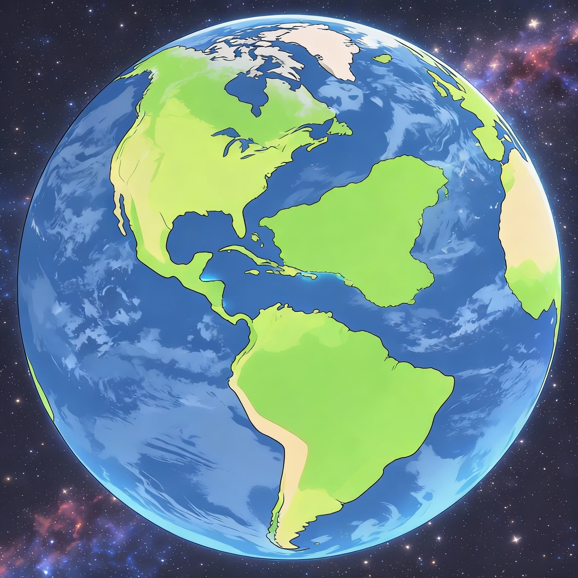 AI generated: Copy the reference images and create and
bring the southwestern part of the NEW land mass down to to...