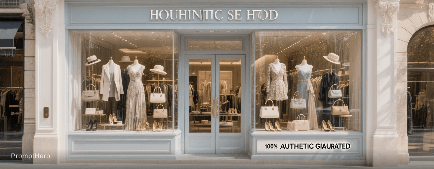 AI generated: Create a wide luxury banner (aspect ratio 4.5:1) for a high-end fashion select shop profile header.
...
