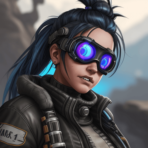 AI generated: Rampart female character from Apex legends,(ultra-detailed:1.6), extremely detailed face, masterpiec...