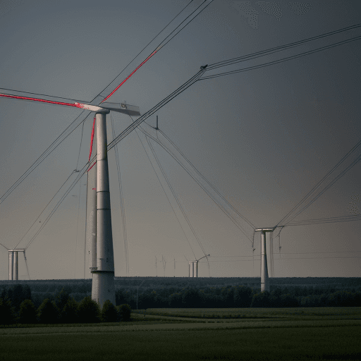 AI generated: Mężczyzna 60 lat w okularach szpakowaty przystojna twarz lekko śniady na tle sieci elektroenergetycz...