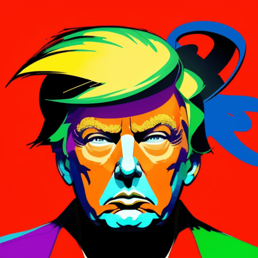 AI generated: Create a striking and bold image of Donald Trump deep in thought, portrayed in a Neo-Pop Art style. ...