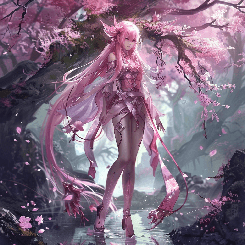 AI generated: sakura mage