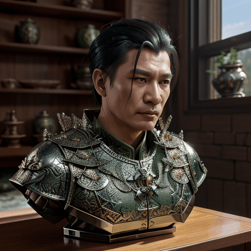 AI generated: mandrake adrian dragon of war, in the style of huang guangjian, david michael bowers, ps1 graphics, ...