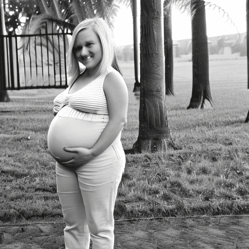 AI generated: pregnant blonde little girl