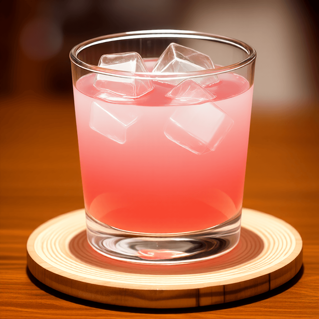 pink grapefruit  juice with ice cube