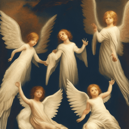 AI generated: 5 angels