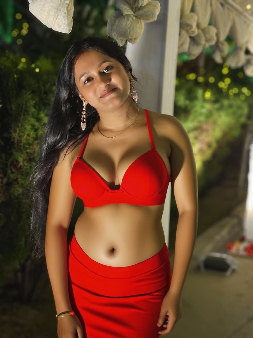 AI generated: Make her wear a hot revealing micro mini skirt and tight bra in red color and make her body count in...