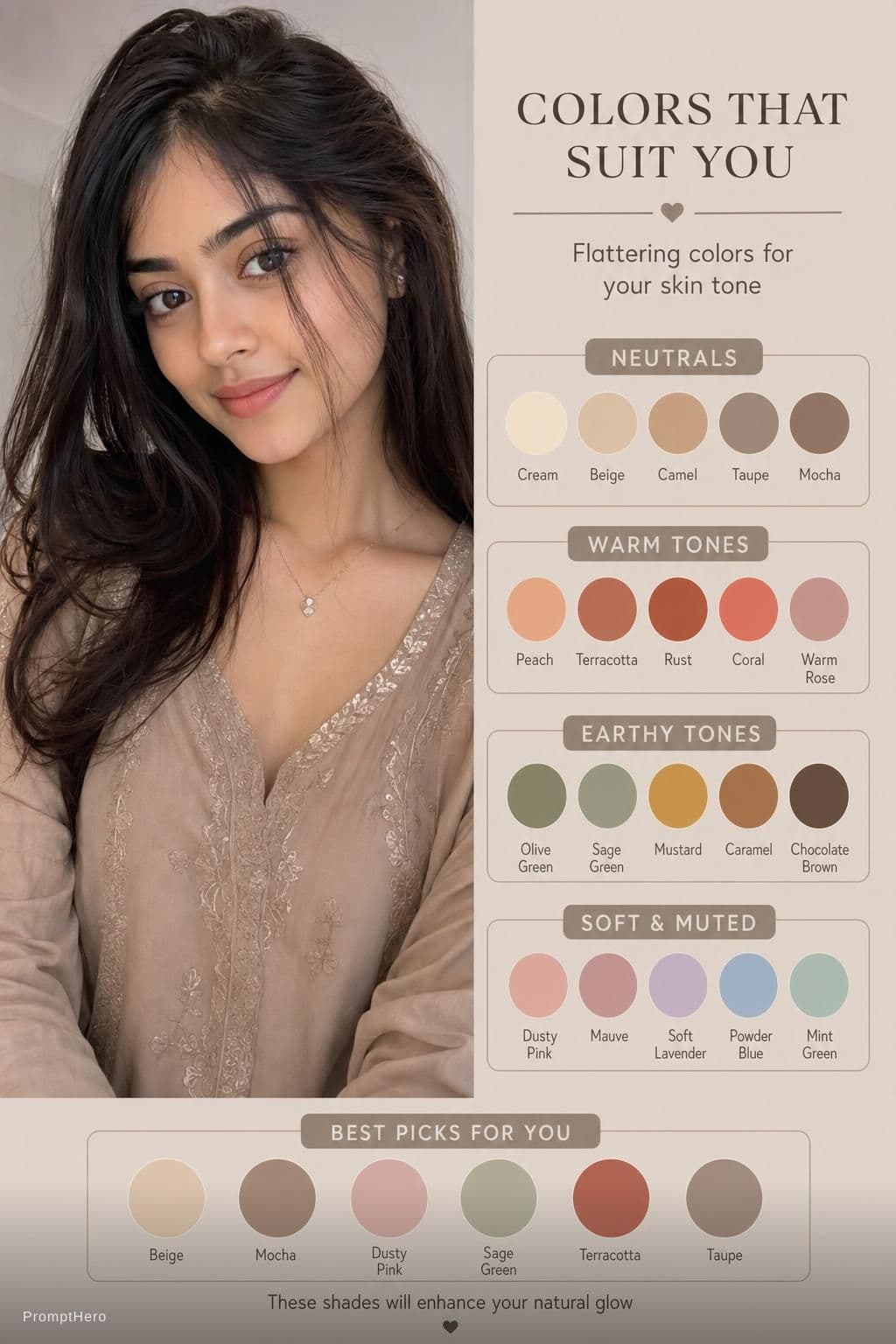 AI generated: create a same color which suits my skin color

