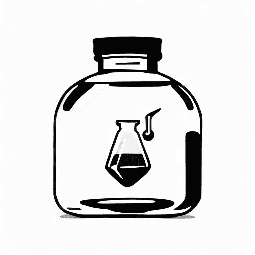 AI generated: alchemist, (simple background,white background,logo:1.3), (black and white, monotone, icon, favicon:...