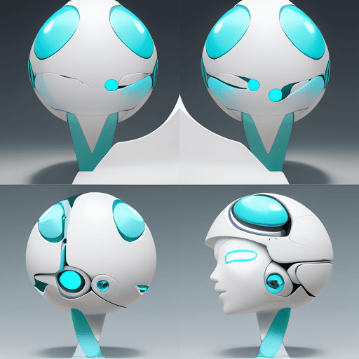AI generated: **External Design**

- Head: Harmonious design with semi-spherical sky blue dome and white base
- Fa...