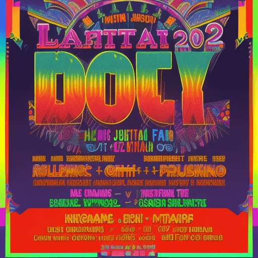 AI generated: Latino Festival 2023 NJ, music festival poster, graphic design, colorful, highly detailed text, 8k, ...