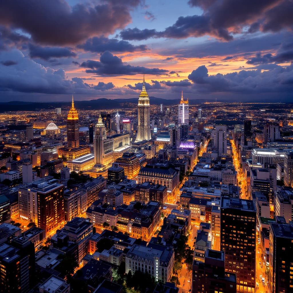 AI generated: Picture of a beautiful city at night 
