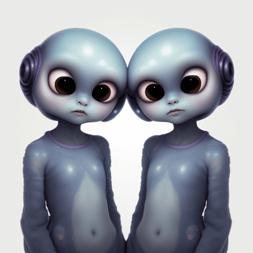AI generated: The cutest alien twins