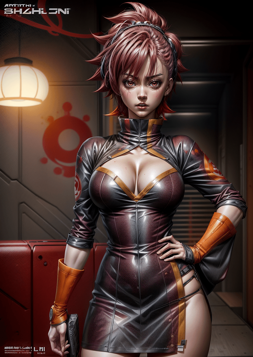 AI generated: ((artstation, artstationhd, manga cover, shonen, adult, bold line)), mom drive me crazy, <lora:add_d...