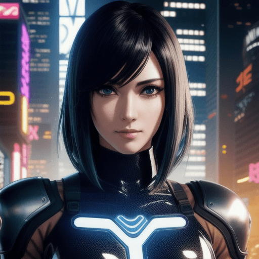 AI generated: <lora:Reika:0. 45> black latex bodysuit, straight grey anime men hair with bangs, science fiction, c...