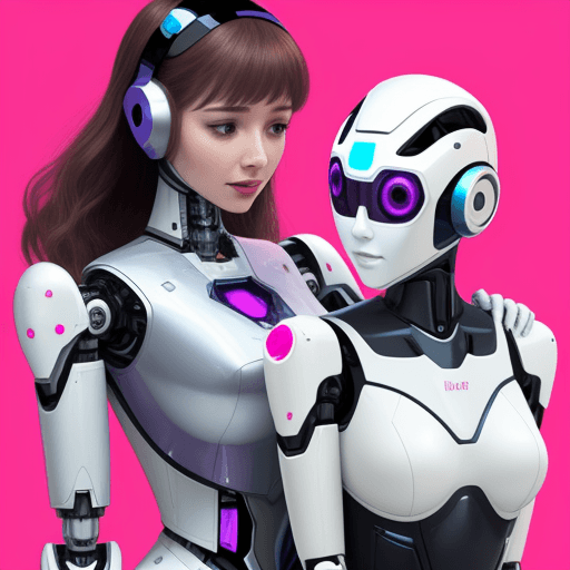 AI generated: epairing woman robot