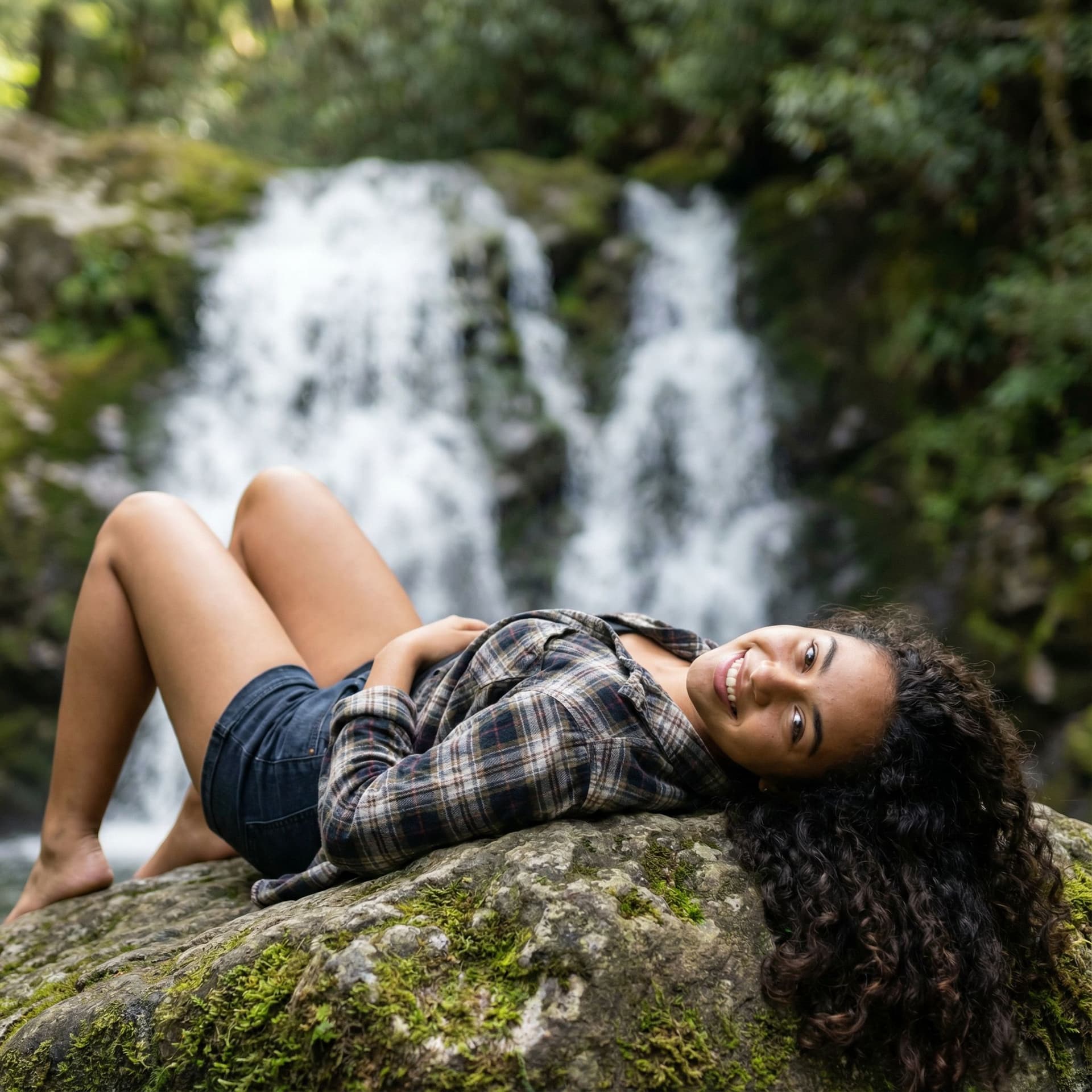 AI generated: High resolution photography, 18 yr old fair skinned mixed skin color naked Female, accurate human an...