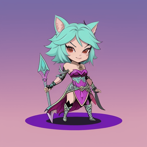 AI generated: Generate an image in the style of the 'Here to Slay' card game, devoid of any text elements. The art...