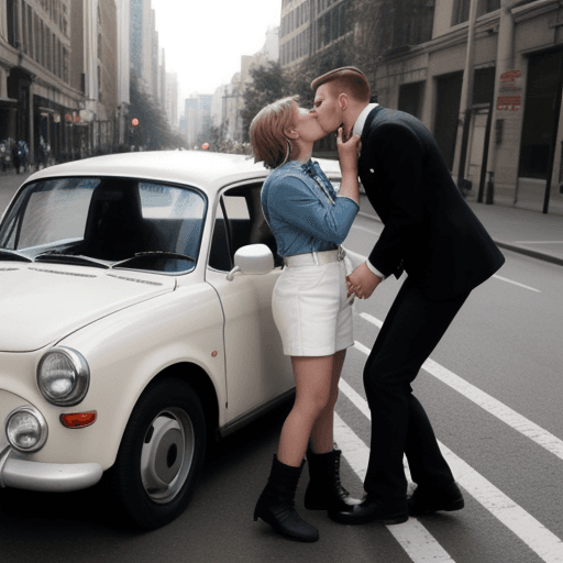 AI generated: gay cars kissing