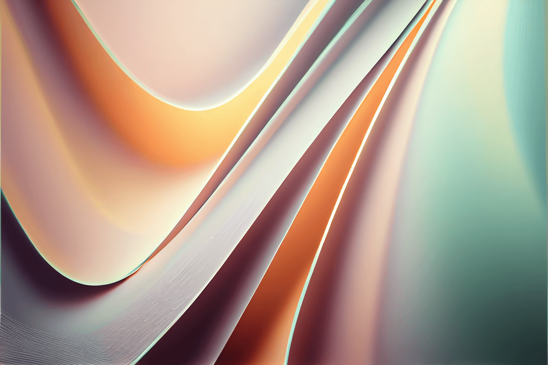 AI generated: Minimalistic wallpaper for MacOS, overlapping translucent plastic, parabolic curves, shallow depth o...