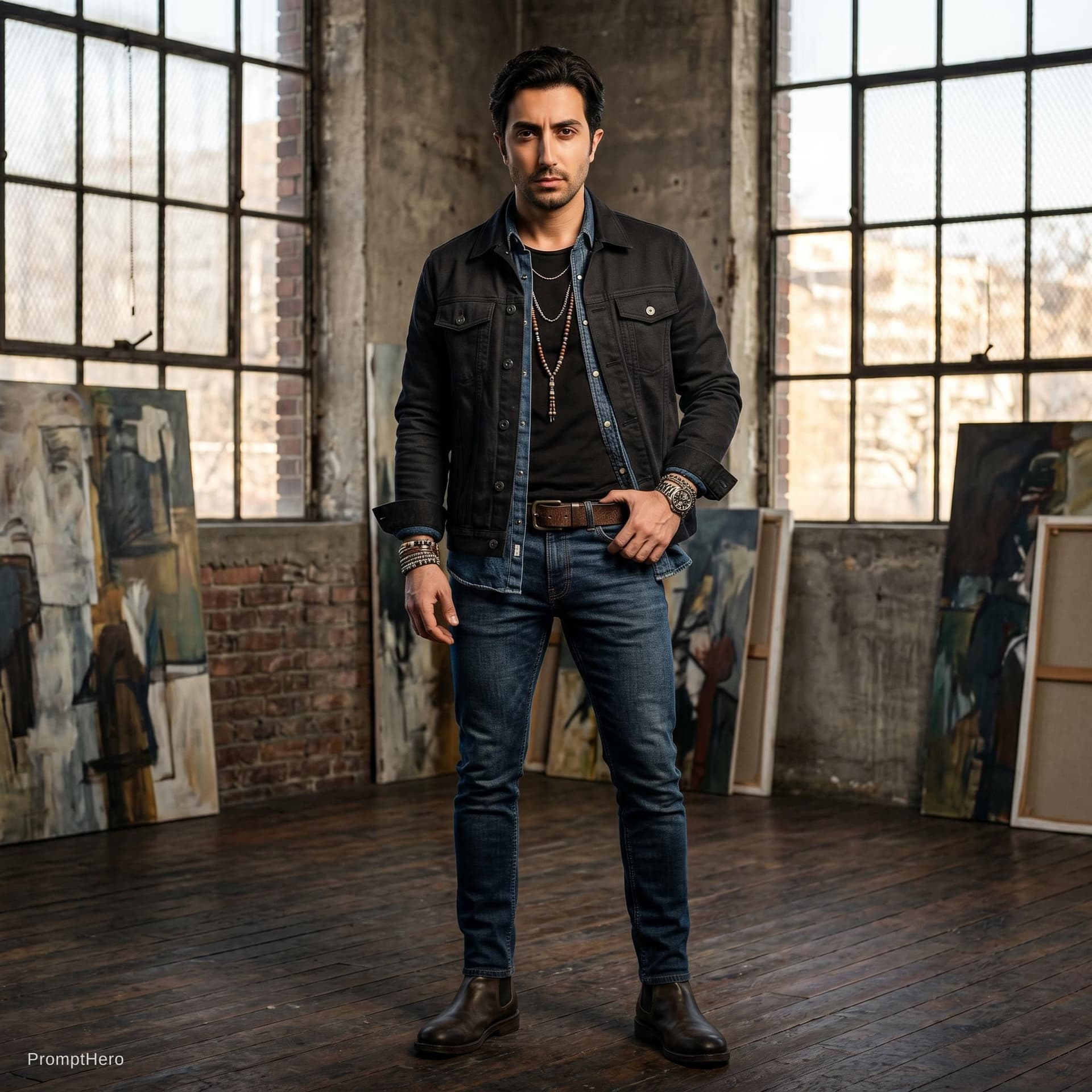 AI generated: fashion editorial photograph, man, shot on a Canon EOS 5D Mark IV --chaos 75 --ar 1:2 --profile rsy6...