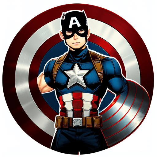 AI generated: Cute marvel hero captain america --v 5.2