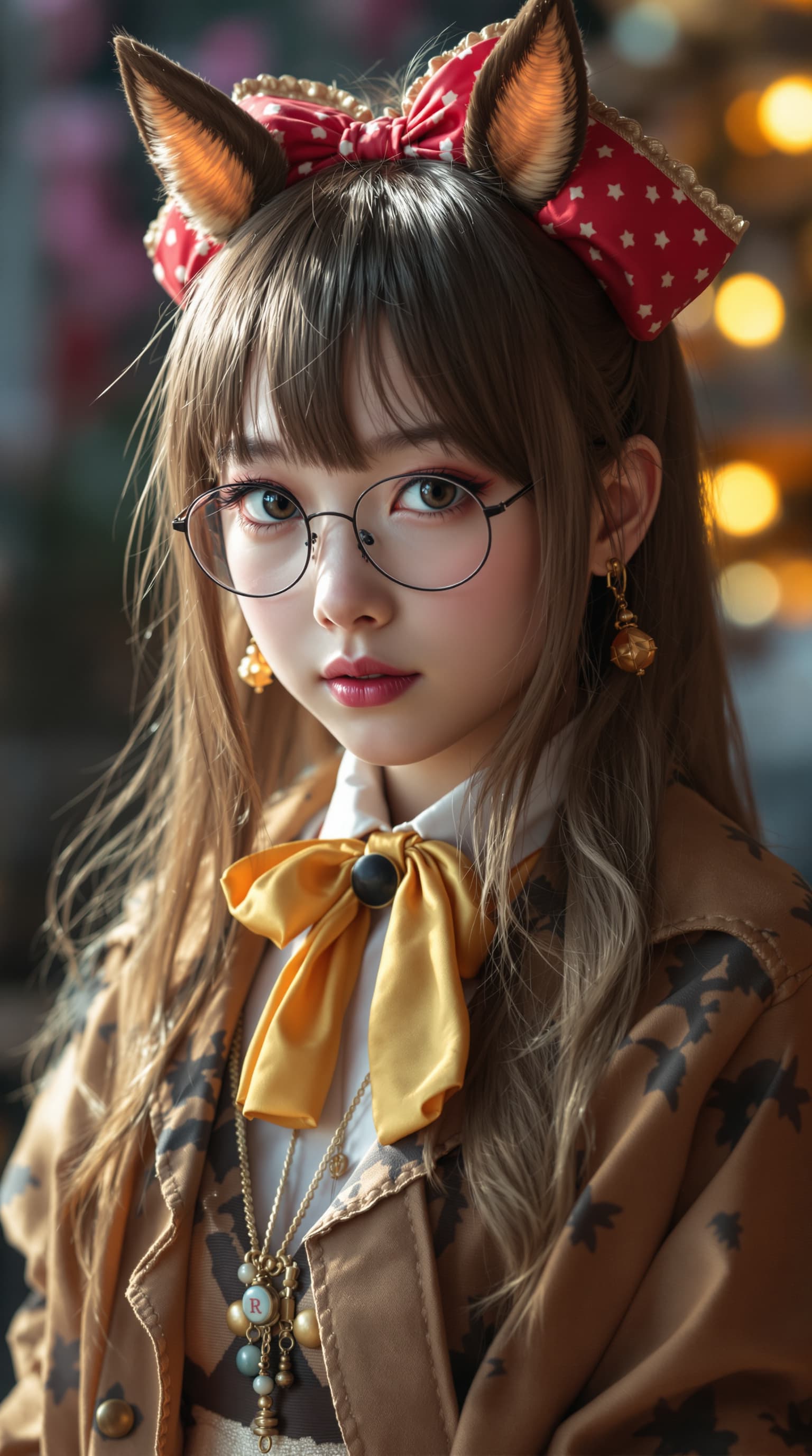 AI generated: A hyper-realistic depiction of thirteen year old cosplayer as Tsumugi Inuzuka 





















...