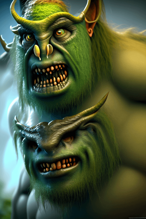 AI generated: bogtroll closeups, lord of the bogtrolls, natural habitat, secret, sneaky, devious, masters, 8k, nan...