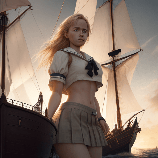 AI generated: Photo of a ultra realistic sailing ship, dramatic light, pale sunrise, cinematic lighting, battered,...