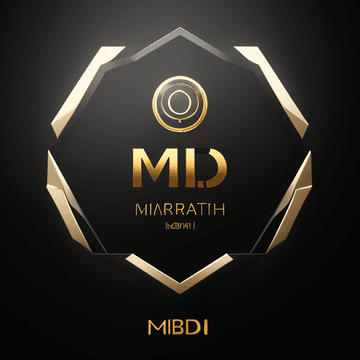 AI generated: Create a modern, minimalist and luxury logo with the name of MIB Smartech, gold and black colour , g...