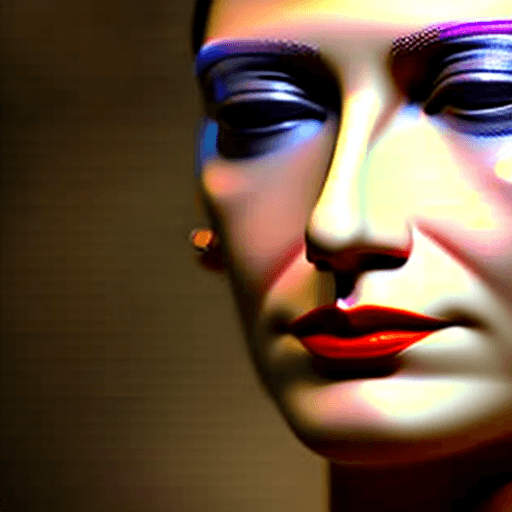 AI generated: Complex 3d render ultra detailed of a beautiful porcelain profile woman android face, cyborg, roboti...