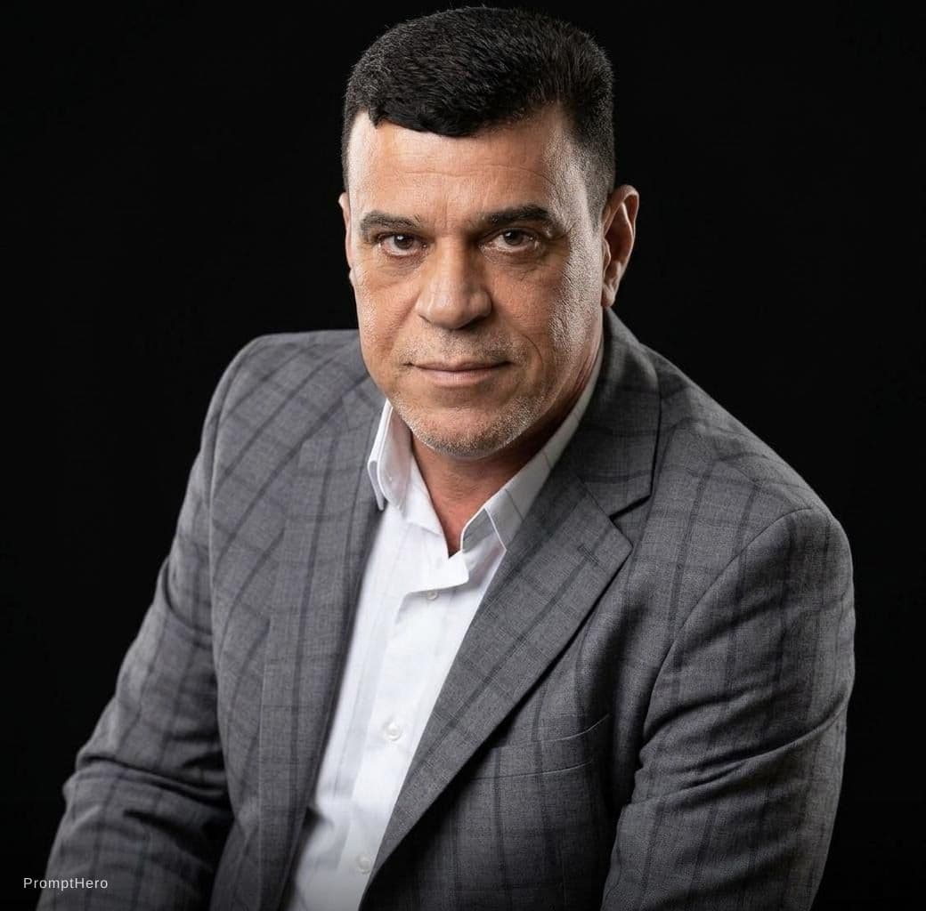 AI generated: business man posing in photography studio against office backdrop
make the background black
