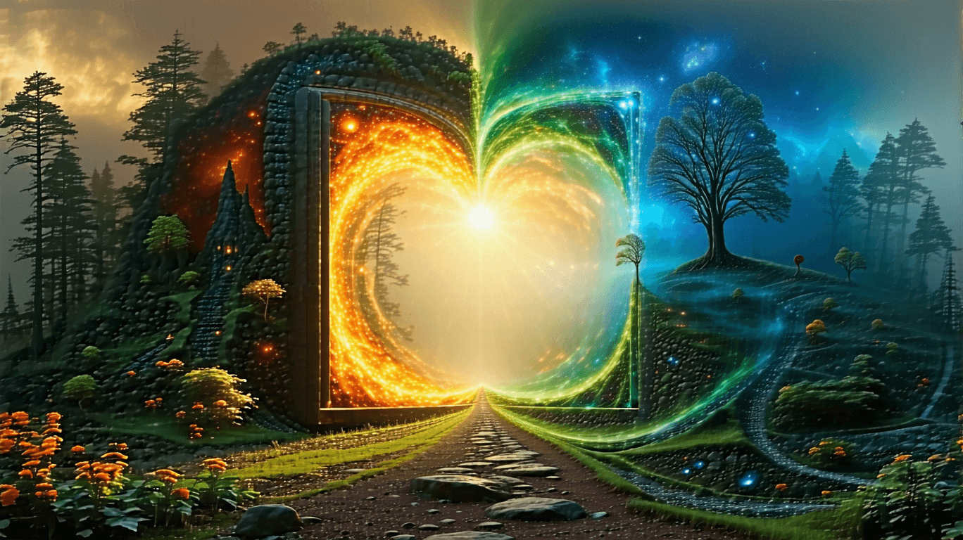 AI generated: portal connection between the two worlds