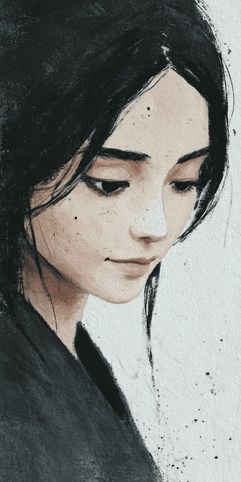 AI generated: lithograph of a woman, side view, slight smile, white background, dramatic lighting, sketch in the s...