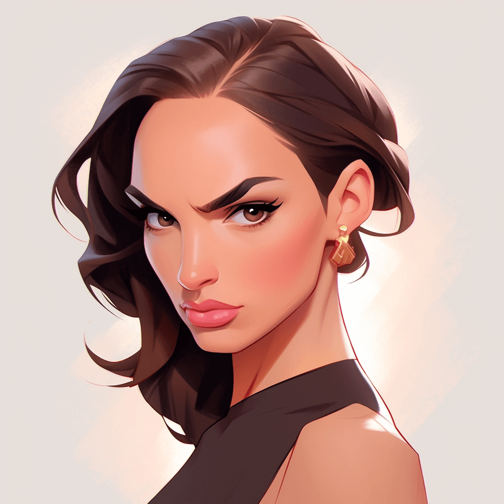 AI generated: Gal Gadot caricature  --niji 5