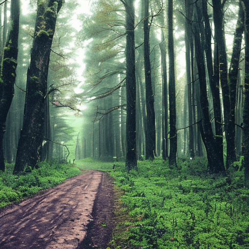 AI generated: way, forest