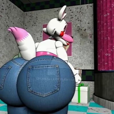 AI generated video: anthro, vixen, big butt, booty shake, butt expansion, twerking, rear view