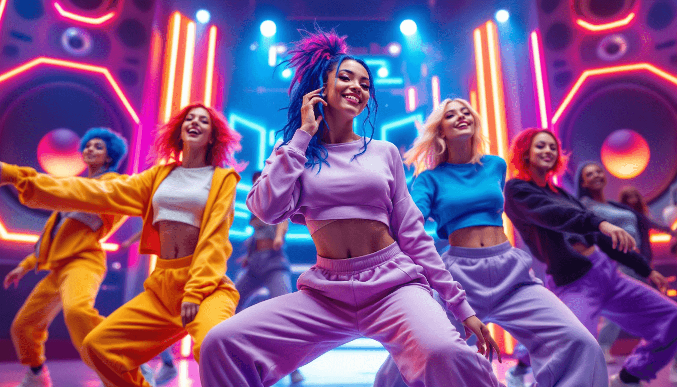AI generated: Group of Stunning young Women, With Red Hair, Blue Hair, Blonde Hair, predominantly in their late te...