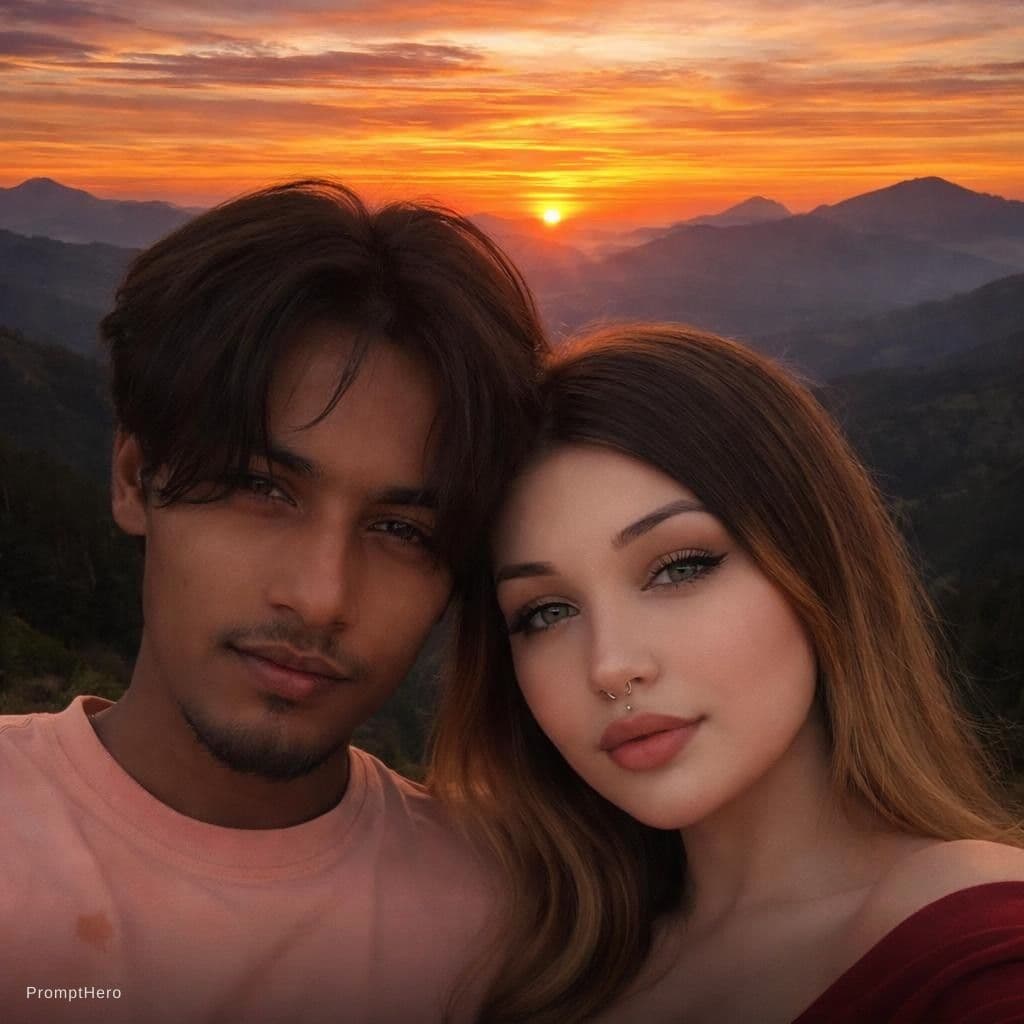 AI generated: A beautiful sunset over the mountain
